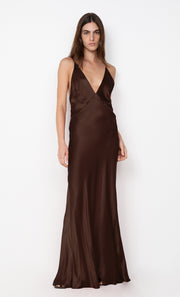 ARIAHN MAXI DRESS - DARK CHOCOLATE