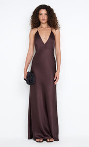 ARIAHN MAXI DRESS - DARK CHOCOLATE