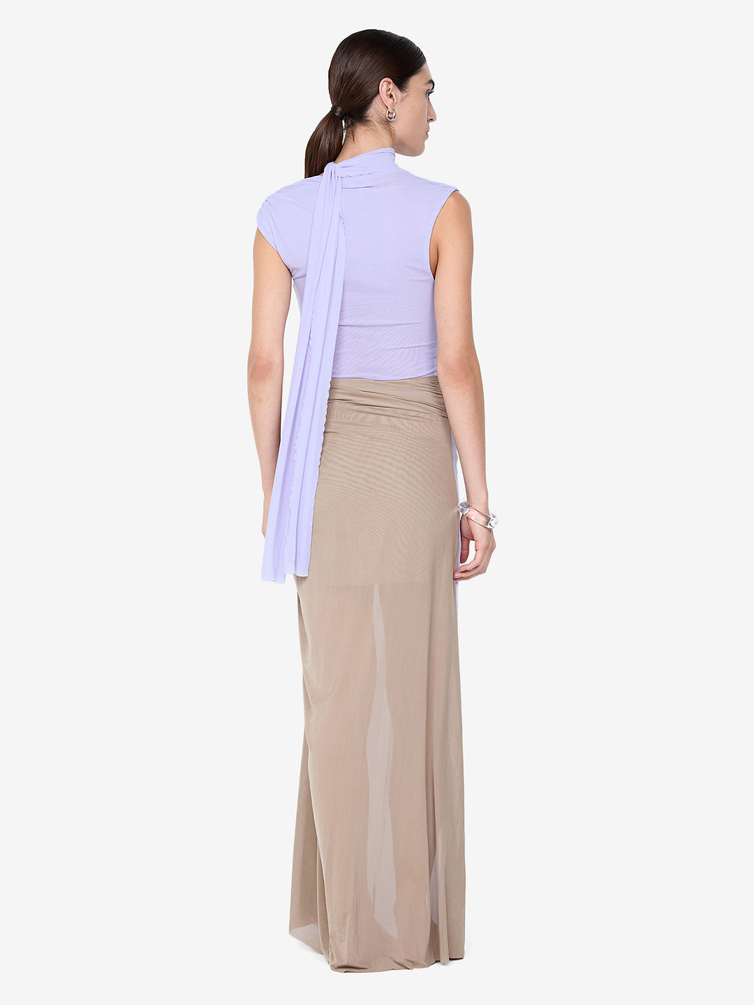 CONNI TWIST MAXI DRESS - WISTERIA/TAUPEE