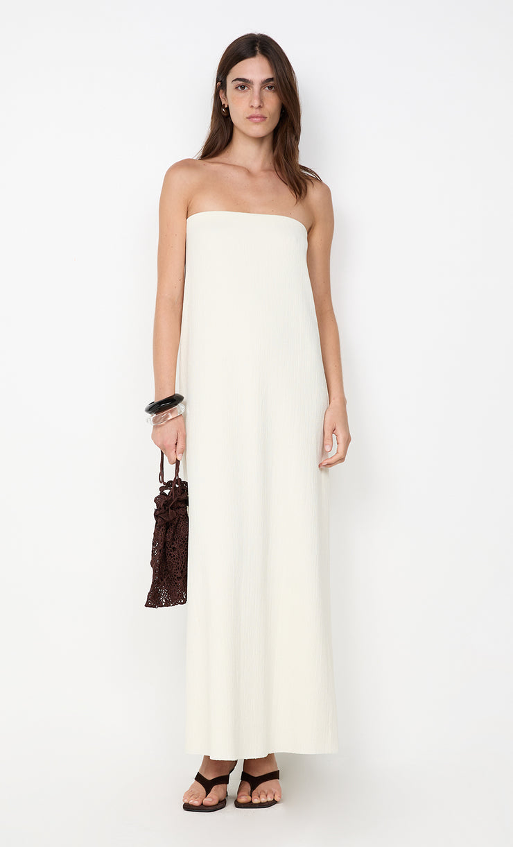 JOLENE STRAPLESS DRESS - IVORY