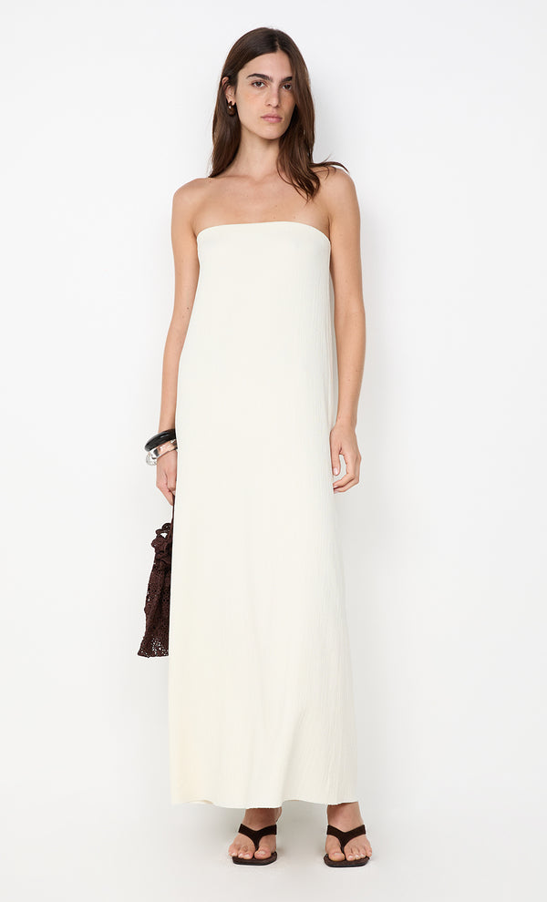 JOLENE STRAPLESS DRESS - IVORY
