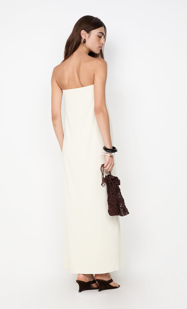 JOLENE STRAPLESS DRESS - IVORY