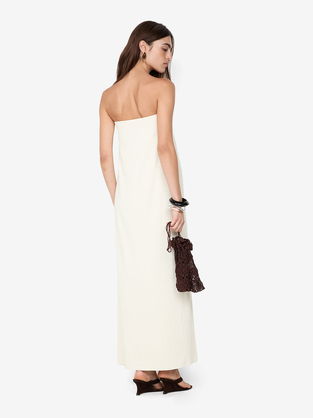 JOLENE STRAPLESS DRESS - IVORY