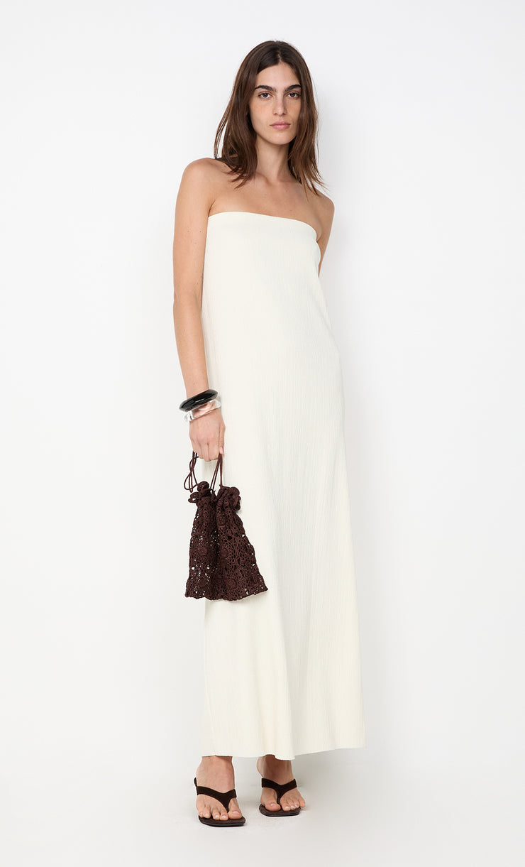 JOLENE STRAPLESS DRESS - IVORY