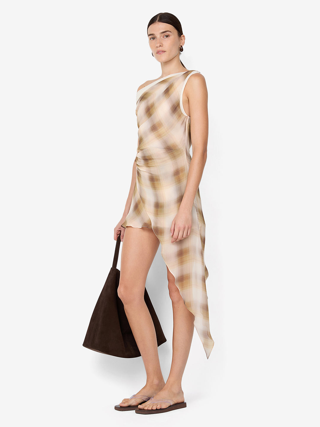 ELIANA MINI DRESS - DUNE CHECK BEC + BRIDGE US ELIANA MINI DRESS - DUNE CHECK BEC + BRIDGE US