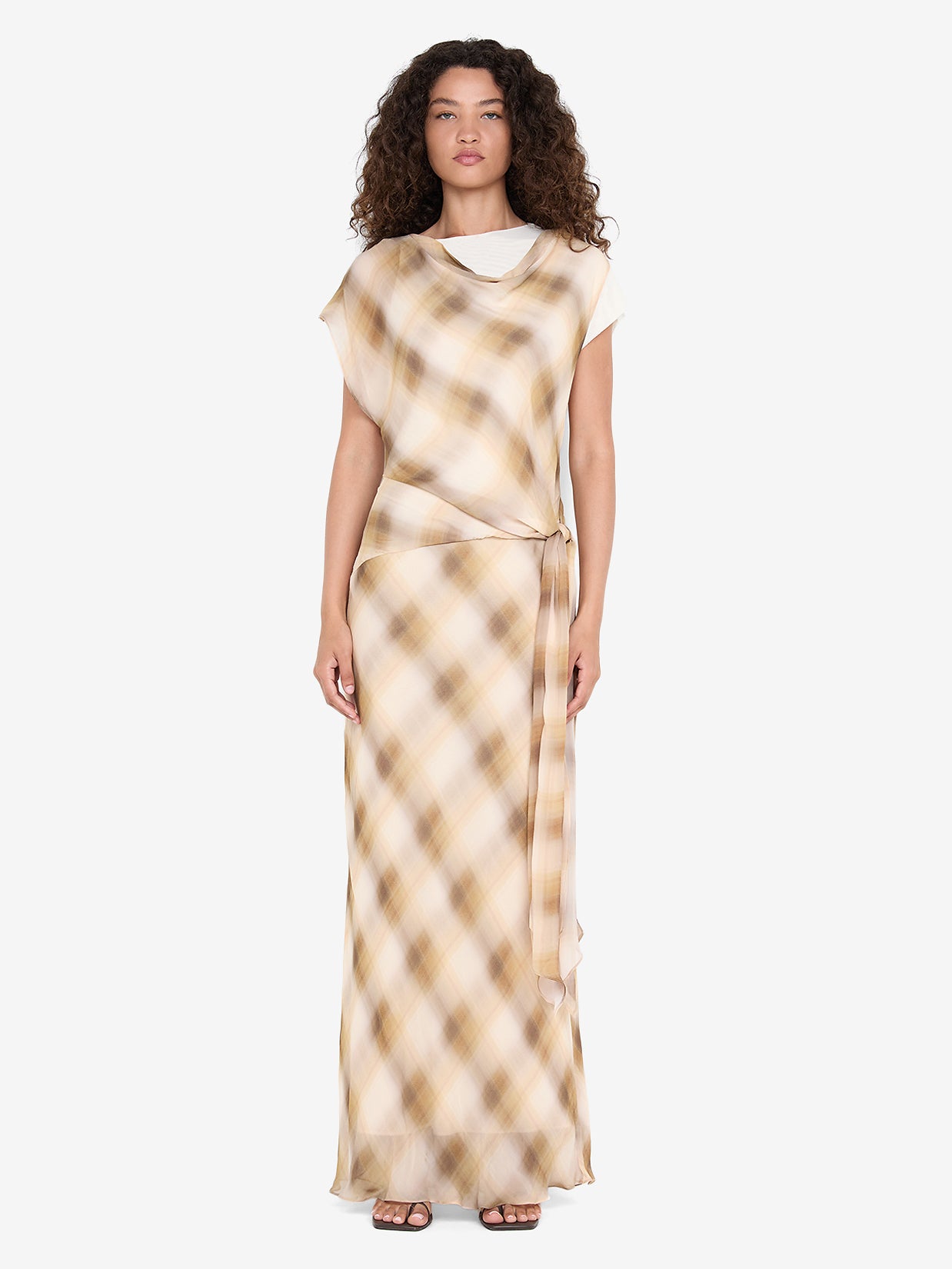 ELIANA MAXI DRESS - DUNE CHECK – BEC + BRIDGE US