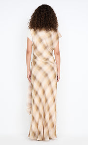 ELIANA MAXI DRESS - DUNE CHECK