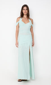 WINNIE HALTER MAXI DRESS - SPEARMINT