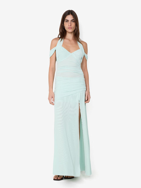 WINNIE HALTER MAXI DRESS - SPEARMINT