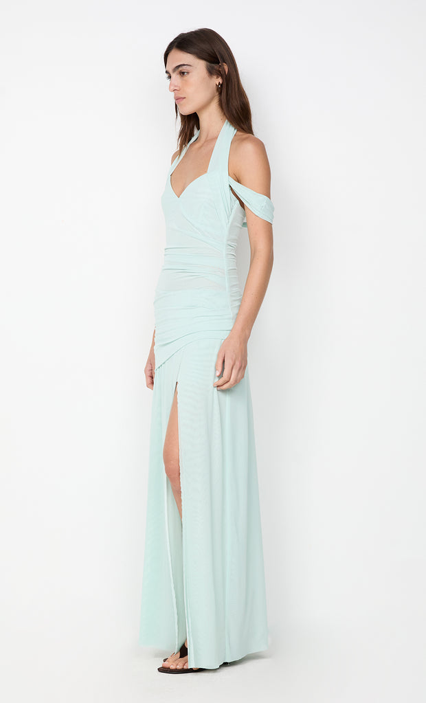 WINNIE HALTER MAXI DRESS - SPEARMINT