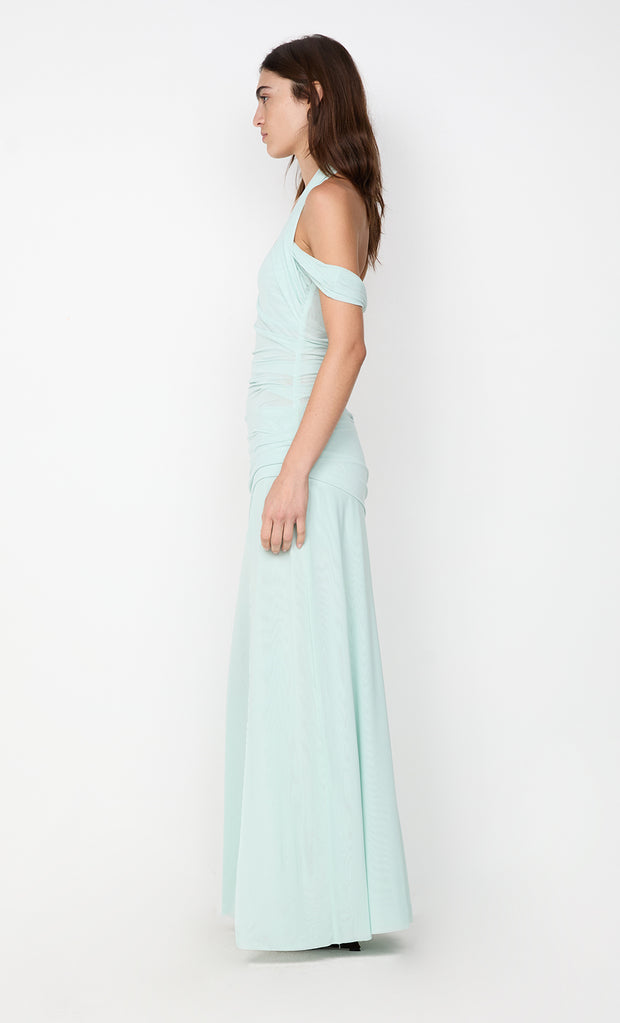 WINNIE HALTER MAXI DRESS - SPEARMINT
