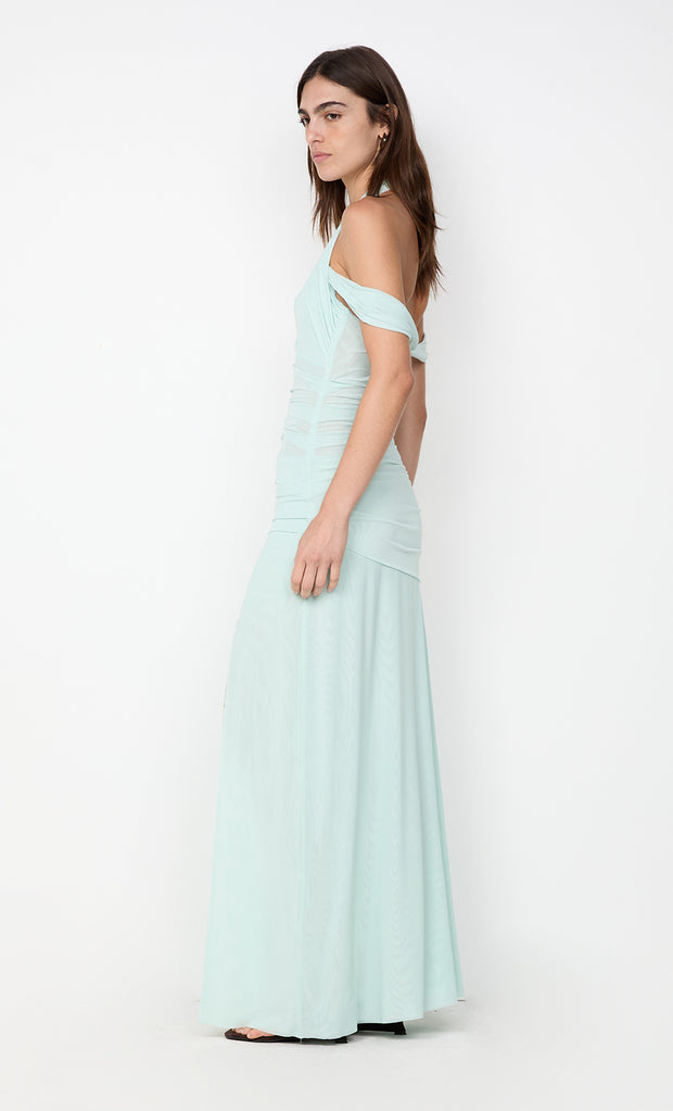 WINNIE HALTER MAXI DRESS - SPEARMINT