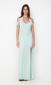 WINNIE HALTER MAXI DRESS - SPEARMINT