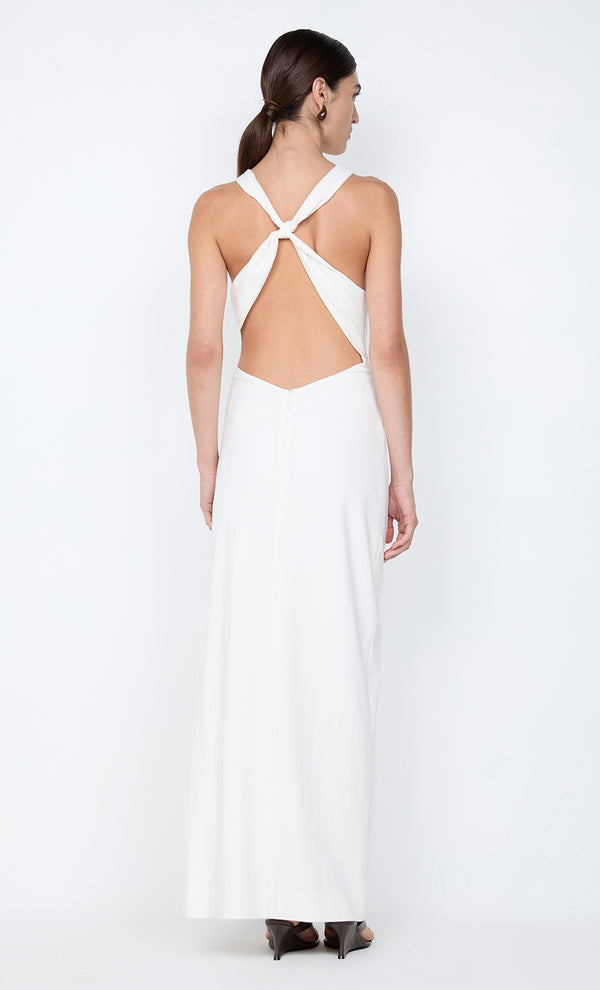 ANNETTA COWL NECK MAXI DRESS - WHITE