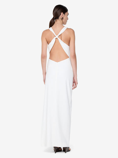 ANNETTA COWL NECK MAXI DRESS - WHITE