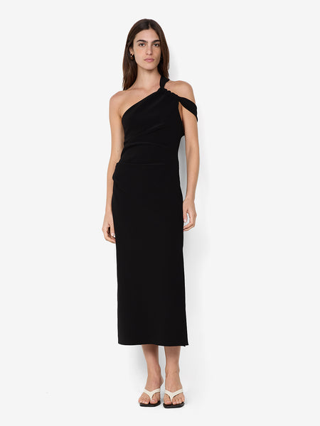 white christmas dresses Sylvie Asym Midi Dress - Black