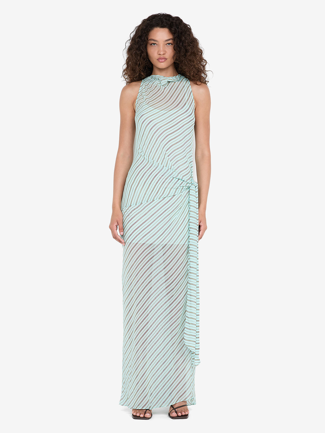 ALGARVE COWL NECK MAXI DRESS
