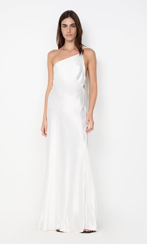 GIA ASYM MAXI DRESS - IVORY
