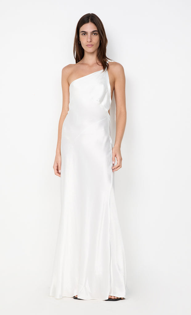 GIA ASYM MAXI DRESS - IVORY