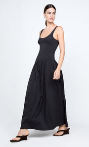 REID ASYM MAXI DRESS - BLACK