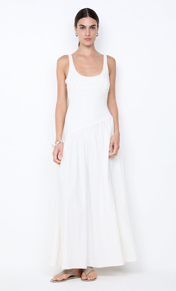 REID ASYM MAXI DRESS - IVORY