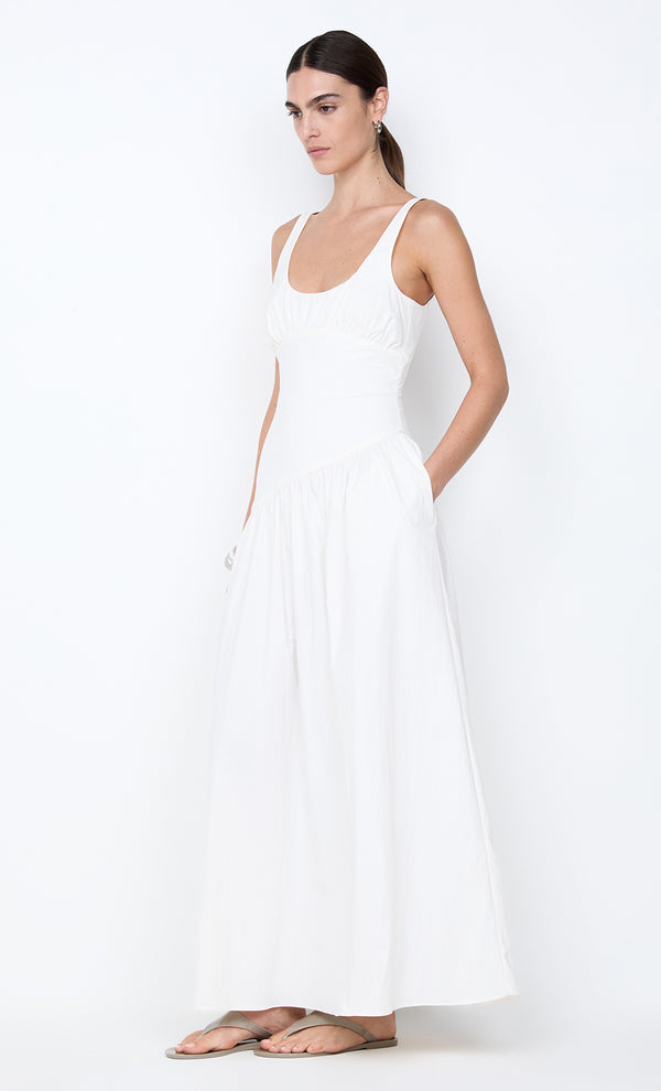 REID ASYM MAXI DRESS - IVORY
