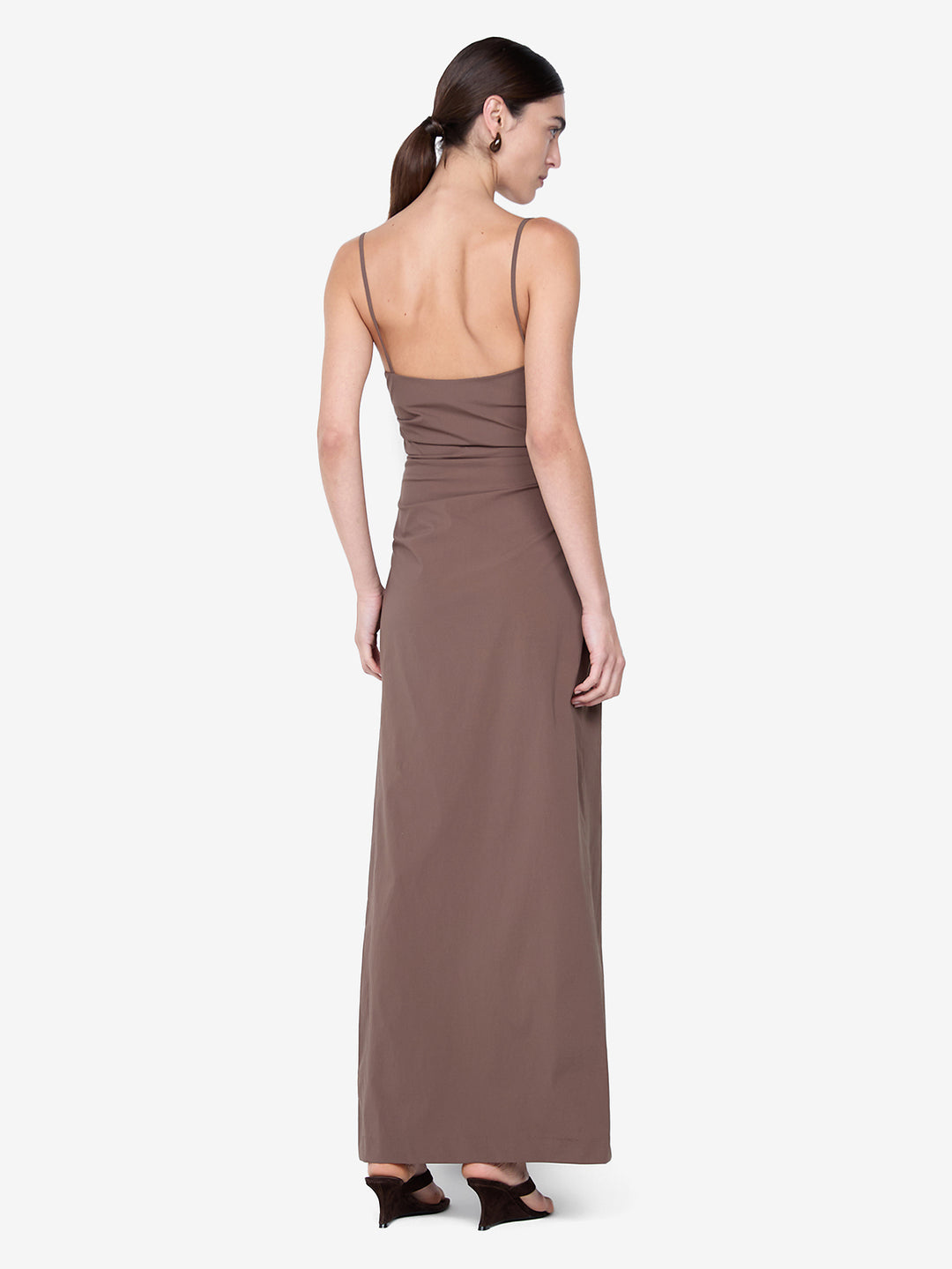 LYANA COWL NECK MAXI DRESS - MILK CHOCOLATE