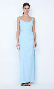 LYANA COWL NECK MAXI DRESS - SKY BLUE