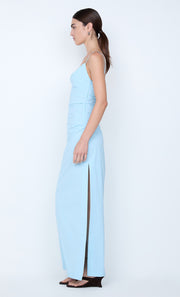 LYANA COWL NECK MAXI DRESS - SKY BLUE