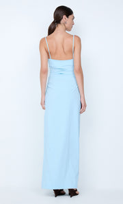 LYANA COWL NECK MAXI DRESS - SKY BLUE