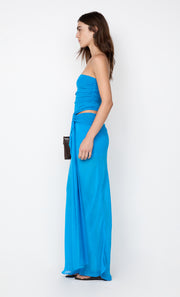 JEHNAYA STRAPLESS MAXI DRESS - ASTER BLUE