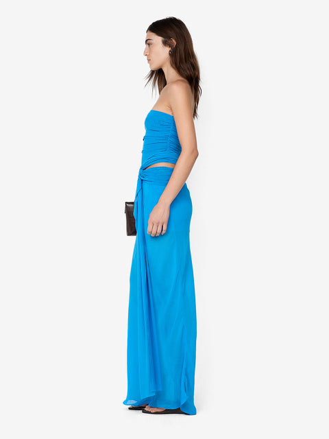 JEHNAYA STRAPLESS MAXI DRESS - ASTER BLUE