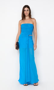 JEHNAYA STRAPLESS MAXI DRESS - ASTER BLUE