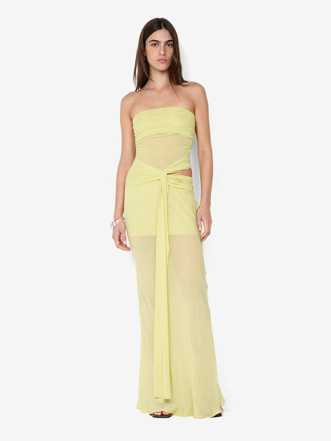 JEHNAYA STRAPLESS MAXI DRESS - CITRUS