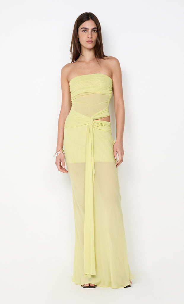 JEHNAYA STRAPLESS MAXI DRESS - CITRUS