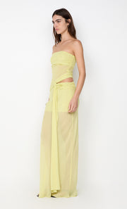 JEHNAYA STRAPLESS MAXI DRESS - CITRUS