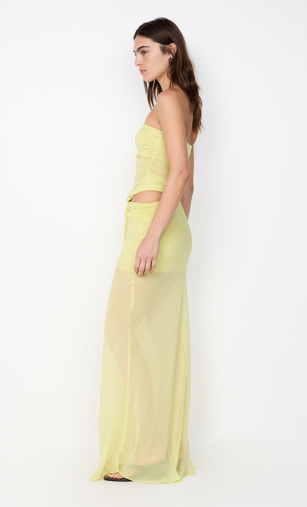 JEHNAYA STRAPLESS MAXI DRESS - CITRUS