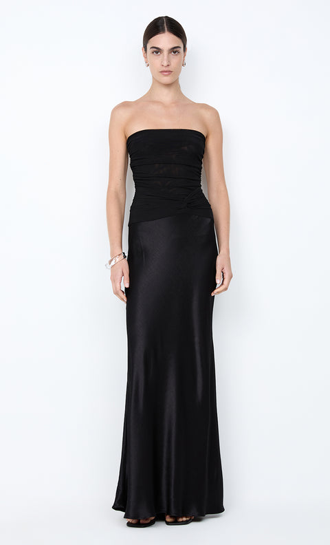 MILLAH STRAPLESS DRESS - BLACK
