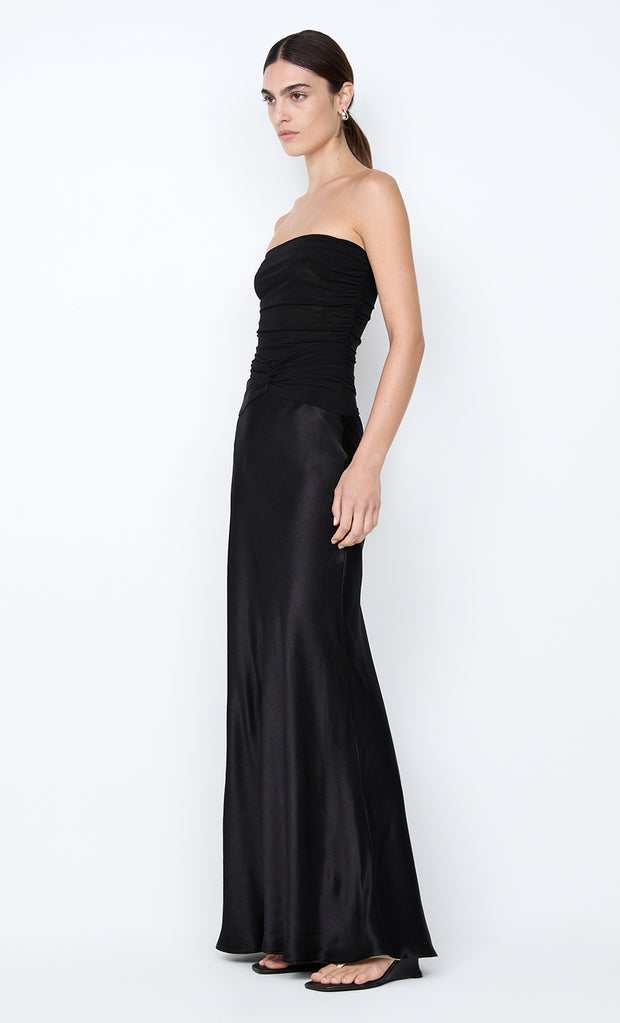 MILLAH STRAPLESS DRESS - BLACK