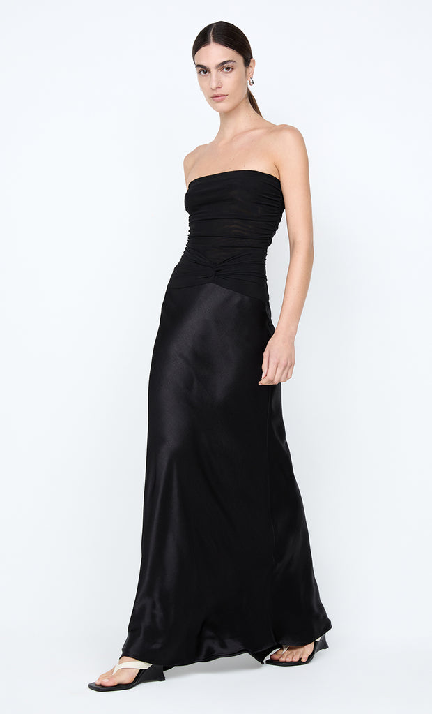 MILLAH STRAPLESS DRESS - BLACK