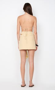 VARA DRAPE MINI DRESS - SANDSTONE