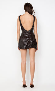 ROMILLY MINI DRESS - DARK CHOCOLATE