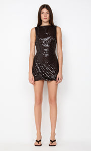 ROMILLY MINI DRESS - DARK CHOCOLATE