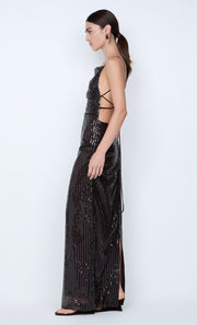 ROMILLY MAXI DRESS - DARK CHOCOLATE