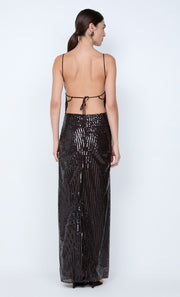 ROMILLY MAXI DRESS - DARK CHOCOLATE