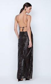 ROMILLY MAXI DRESS - DARK CHOCOLATE