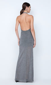ASTRA DRAPE MAXI DRESS - CHROME