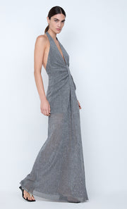 ASTRA DRAPE MAXI DRESS - CHROME