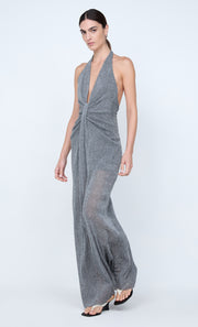ASTRA DRAPE MAXI DRESS - CHROME