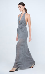 ASTRA DRAPE MAXI DRESS - CHROME